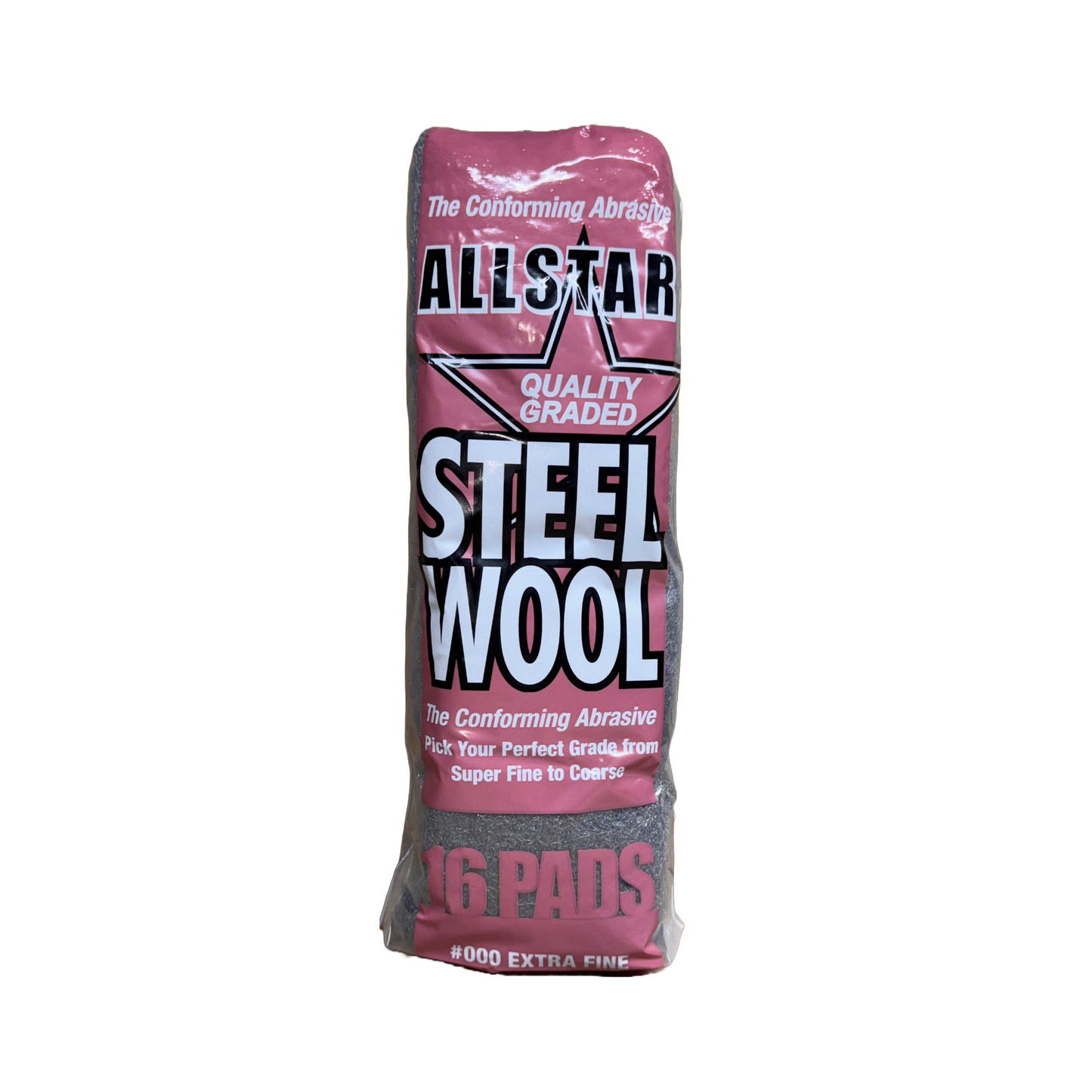 ALLSTAR STEEL WOOL PADS 16/SLV 000 GRADE
