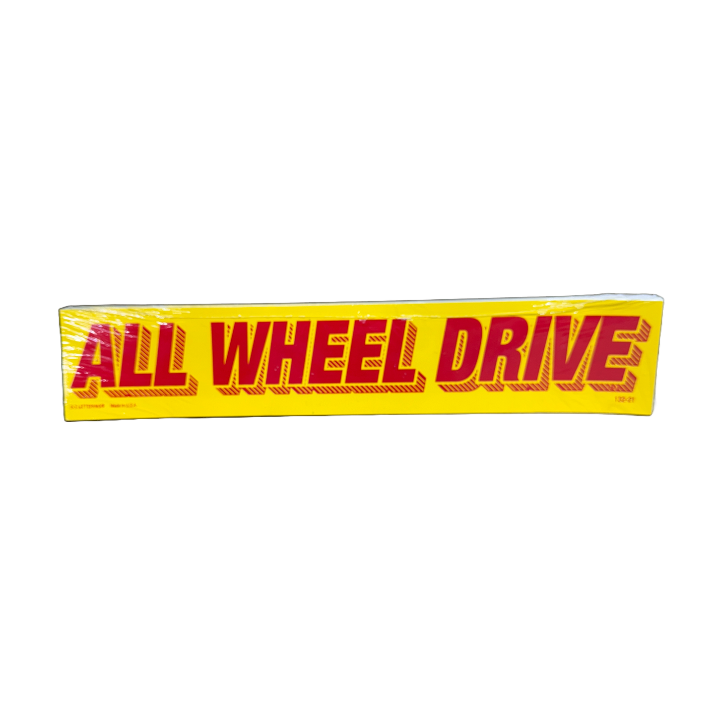 15" Red & Yellow Sign "All Wheel Drive" {12/pk}