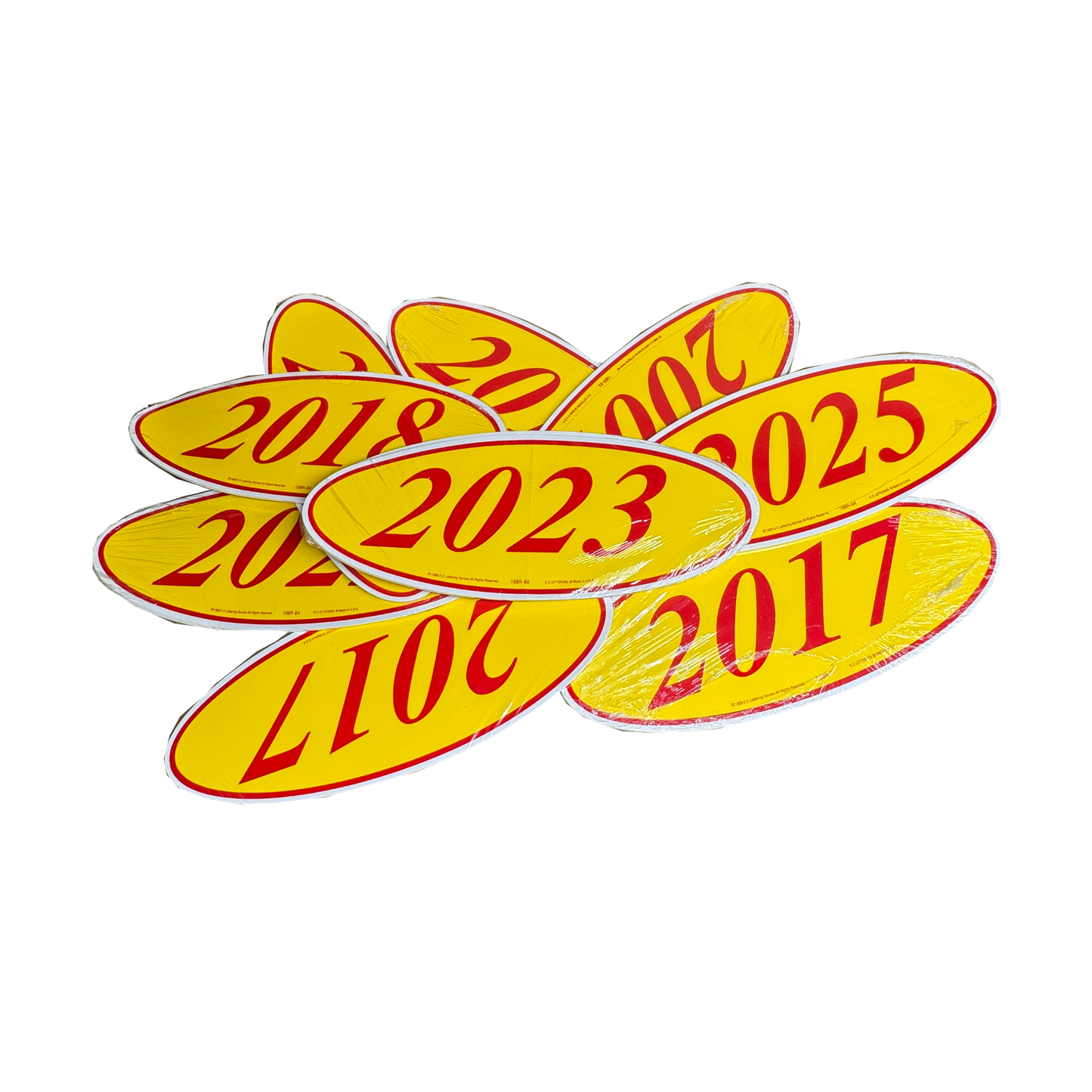 2023 Red & Yellow Oval Year Model {12 per pack}