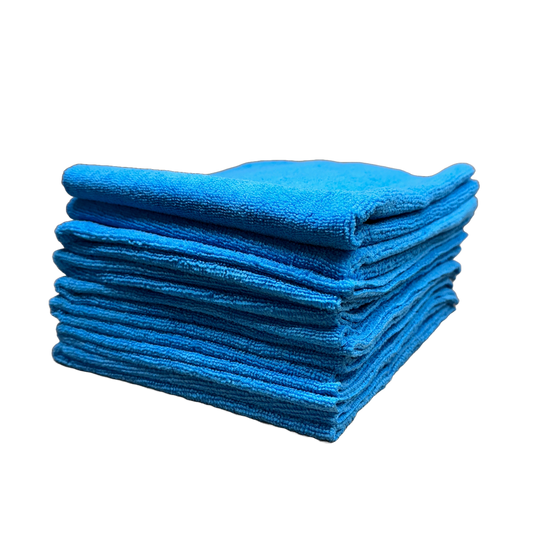 PLUSH MICROFIBER CLOTH EDGELESS 16X16 BLUE
