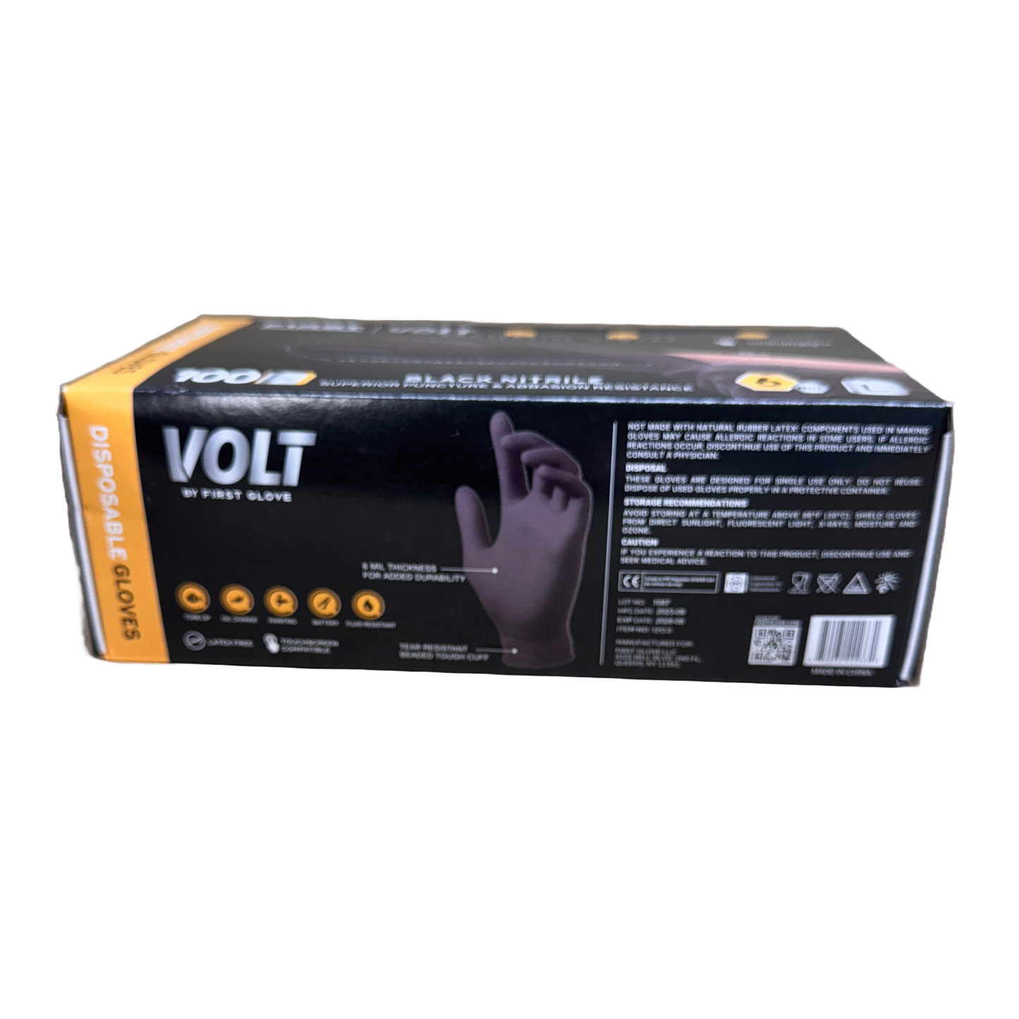 VOLT 6 MIL BLACK NITRILE - LARGE