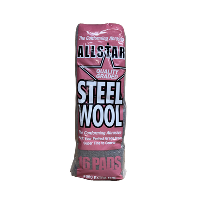 ALLSTAR STEEL WOOL PADS 16/SLV 000 GRADE