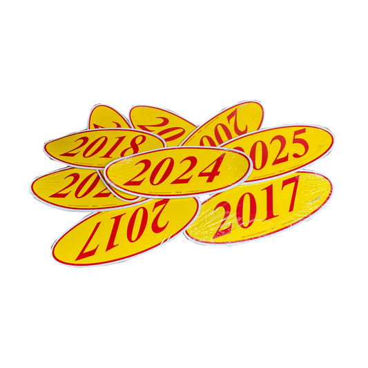2024 Red & Yellow Oval Year Model {12 per pack}