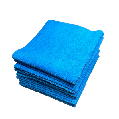 PLUSH MICROFIBER CLOTH EDGELESS 16X16 BLUE