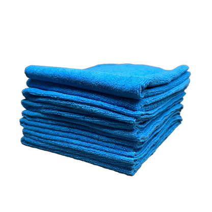 PLUSH MICROFIBER CLOTH EDGELESS 16X16 BLUE