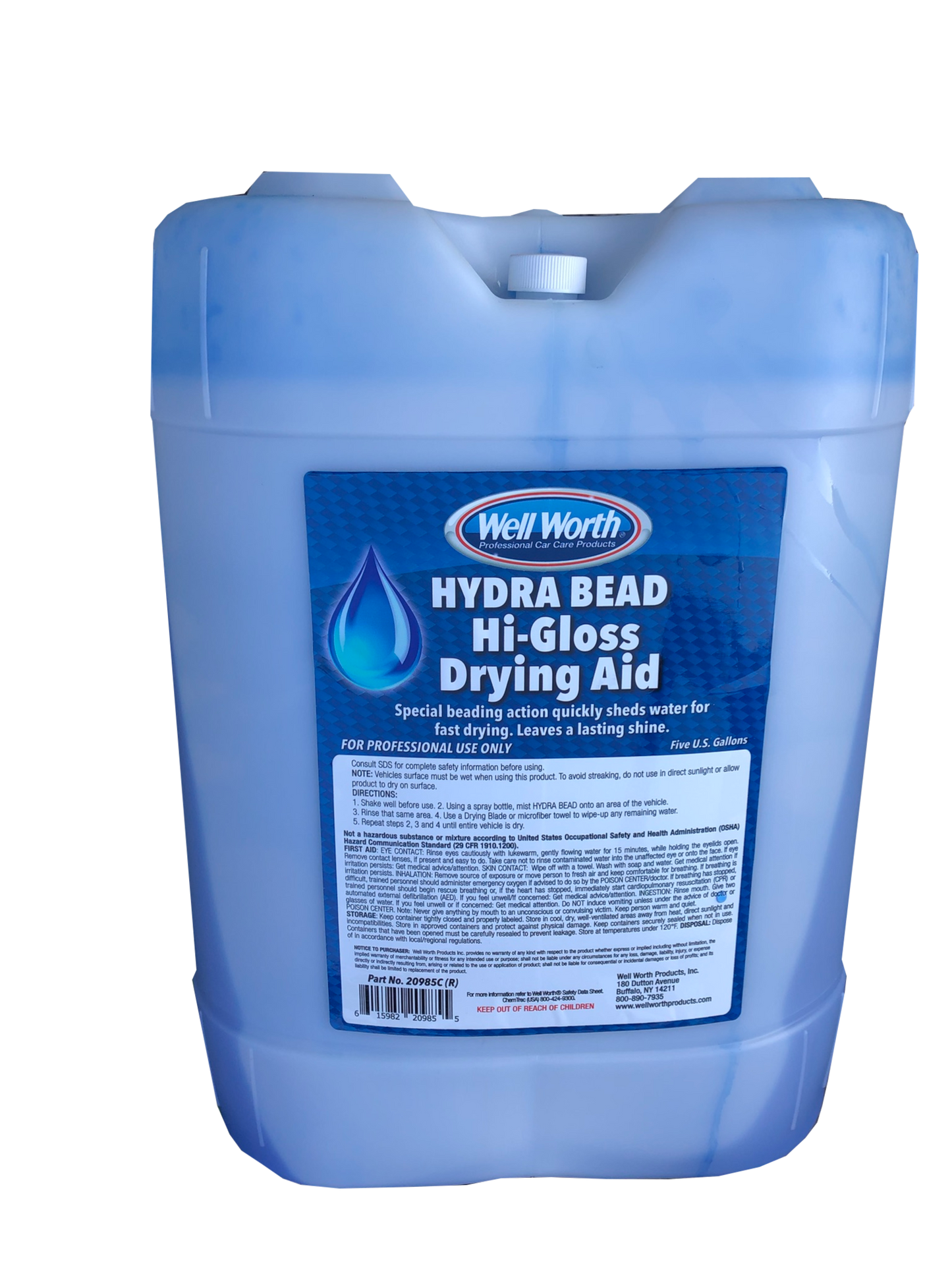 Hydra Bead Hi-Gloss Drying Aid - 5 GAL CUBE