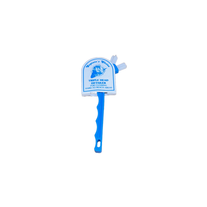 CAPTAIN'S CHOICE TRIPLE HEAD DETAIL SCRUB BRUSH